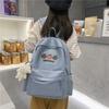 Cute Cartoon Orange Print Student Leisure Backpack For Daily And School Use