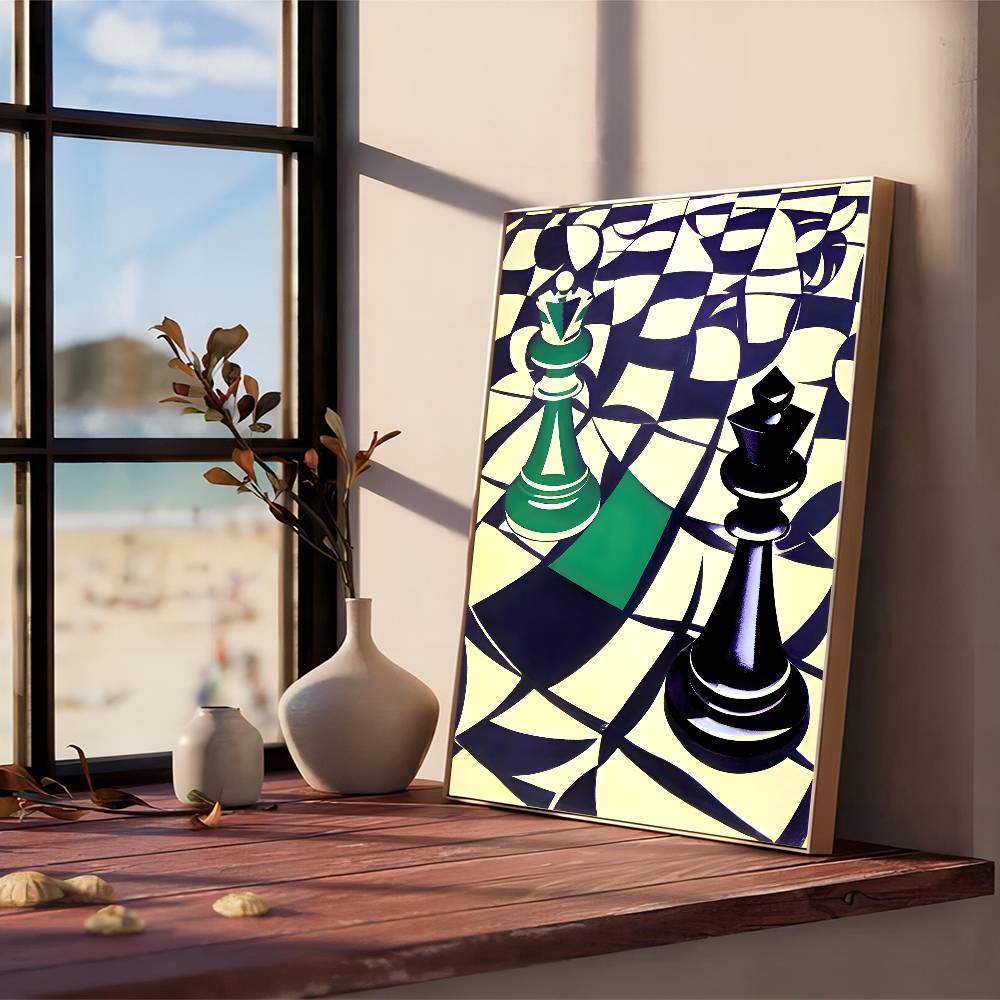 Vintage Classy Chess Classic Movie Whitepaper Poster Retro Kraft Paper Sticker DIY Room Bar Cafe Vintage Decorative Painting