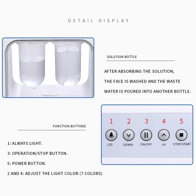 Oxygen Jet Peel Machine Facial Small Bubble Face Cleaning Hydro Water Machine Skin Care Clean Blackhead Cleaning Device