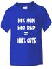 50% Mum 50% Dad Funny Kids T Shirt Age 1-13
