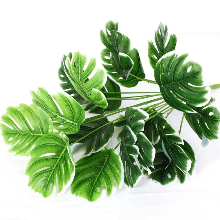 Artificial Plant Wall Decoration With Green Plastic Leaves For Home Office And Gift Giving