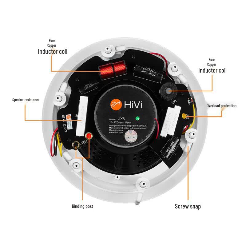 HiVi JX8 In-Ceiling Home Theater System with Subwoofer (CN Version)