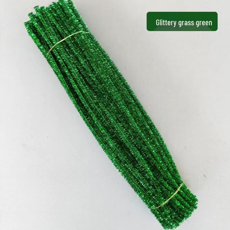 30CM Glitter Chenillepiprensare för DIY-hantverk - 100-pack