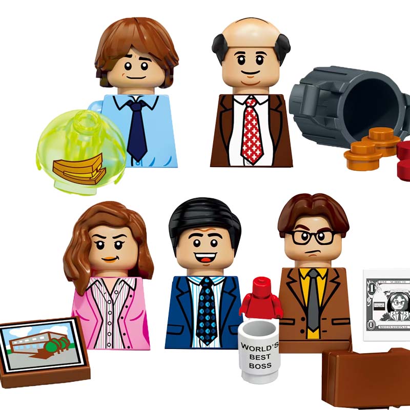 HOT TV Movie The Office Model Bricks Mini Building Blocks Compatible Assemble Puzzle Action Figures Doll Toy Kids Birthday Gifts