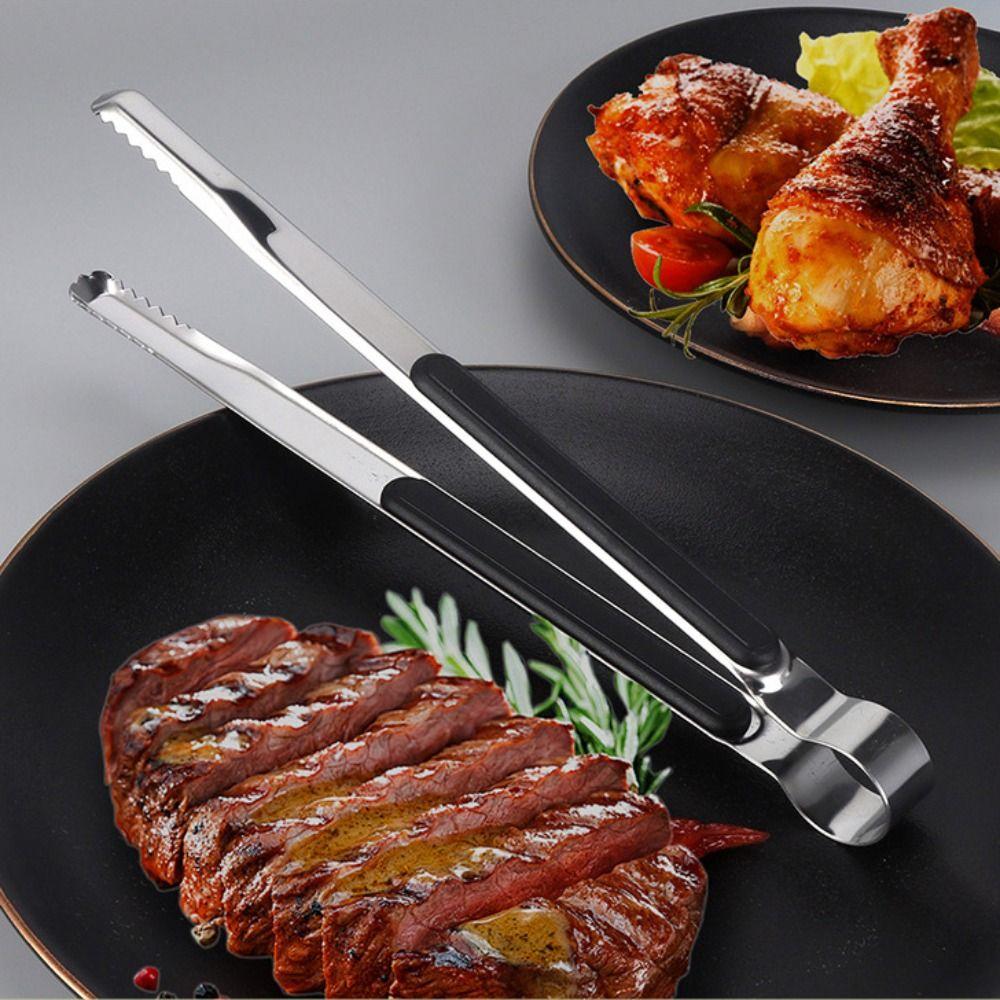Thickened Kitchen Food Tongs Stainless Steel Barbecue Grill Meat Clip  Kitchen Gadgets Accessories