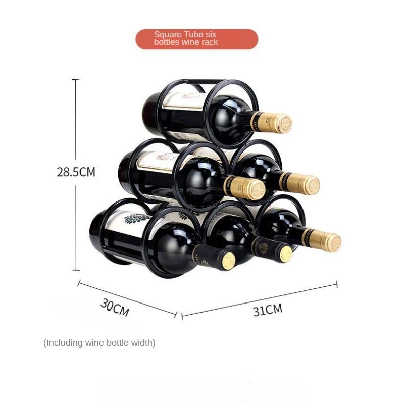Creative Wine Rack Metal Ornaments Light Luxury Living Room Dining Table In Dining Room Wine Cupboard Home Decorations