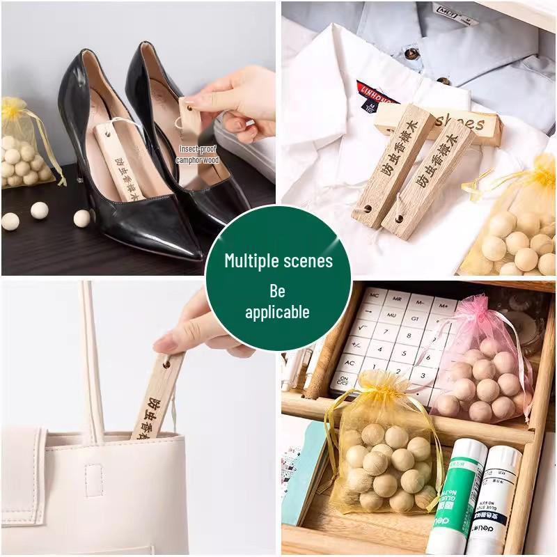 Camphor Wood Strips & Balls: Aromatic Deodorizing Scent for Wardrobes & Shoe Cabinets