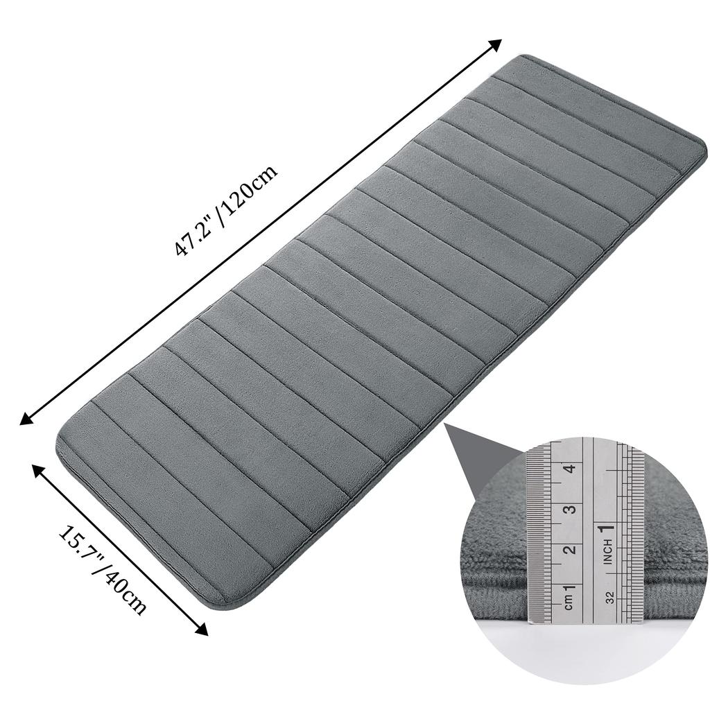 Uxcell Bath Kitchen Memory Kitchen Foot Dressing Room Bathroom Dark 40x120cm Mat, Mat, Absorbent, Quick-Drying, Foam, Soft, Mat, Low-Rebound, Wiping,