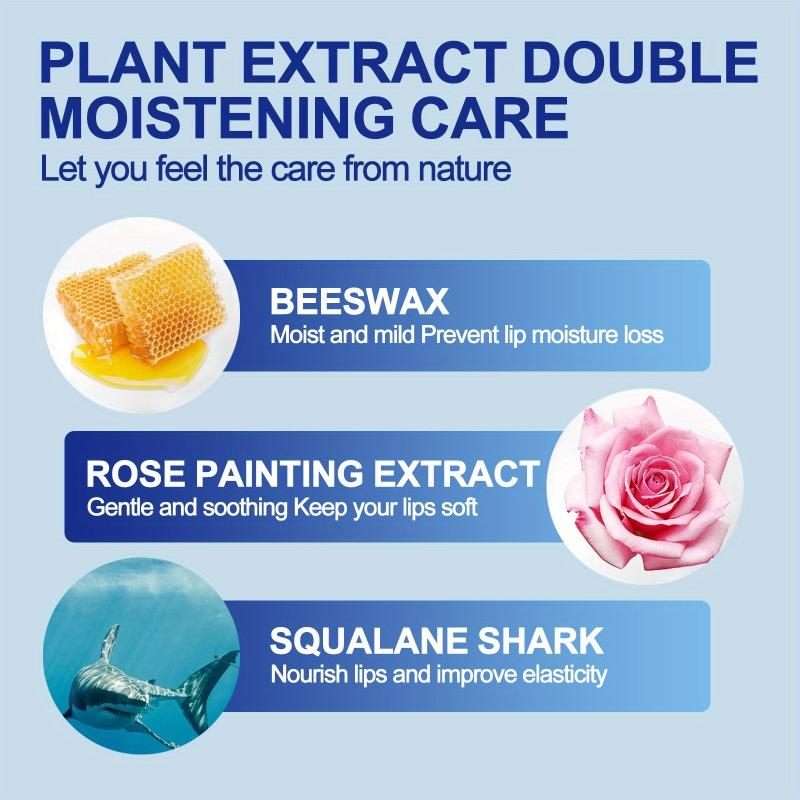 Little Blue Bottle Moisturizing Lip Balm, Rich In Plant Squalane, Moisturizing and Hydrating, Keeping Skin Away From Dryness, Suitable for Everyone