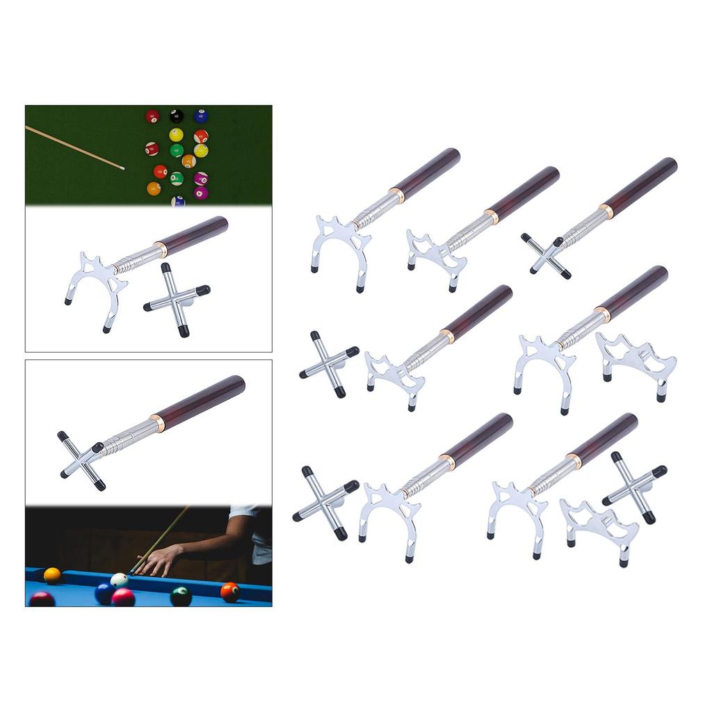 Billiards Cue Stick Bridge with Bridge Head Extender for Pool Table Practice