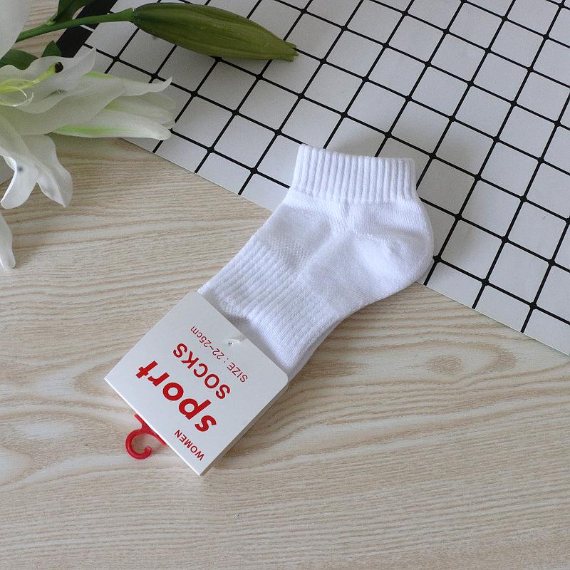 

Женские однотонные махровые спортивные носки Jiyi — короткие, толстые, с неглубокой горловиной для бадминтона One Size белый