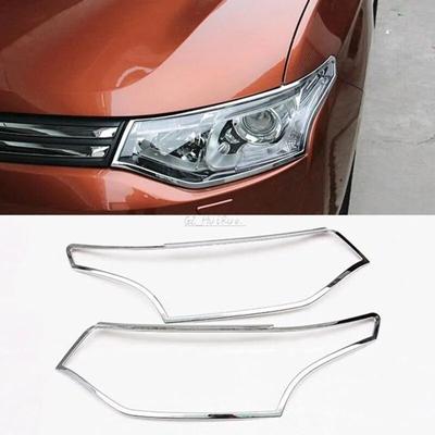 Pasuje na mitsubishi outlander 2012 2013 2014 2015 ABS chromovaný kryt předního světla na obočí