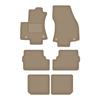 Dywaniki samochodowe welurowe do: OPel Zafira A minivan 7osób (1999-2005) beżowe