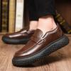 Autumn New Leather Shoes Non-slip Comfortable Casual Shoes Leather Surface Commuting