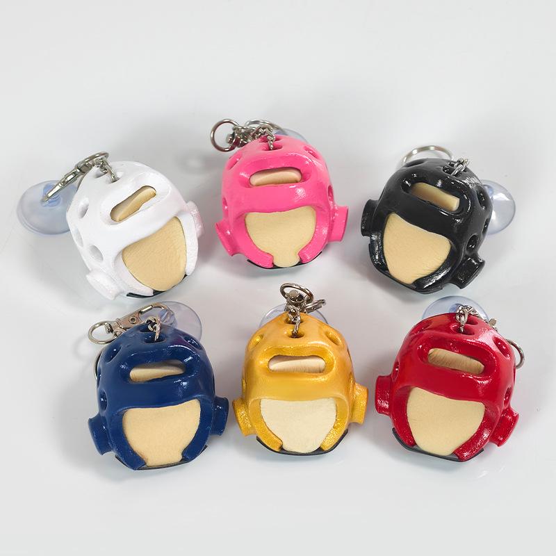 Taekwondo Backpack Pendant: Small Ornaments, Karate Gifts, Head Guard & Foot Target Keychain