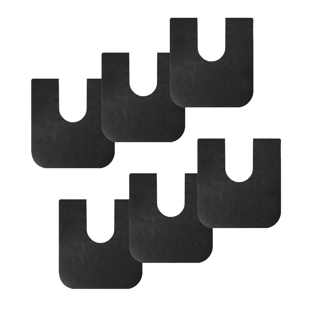 6pcs Adjustable U Shape Toilet Training Mats for Boys Elderly Washable Bathroom Rug Commode Mat Quick Installation