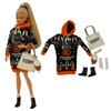 1 Set 11,5 Zoll Puppe Lederkleidung 1/6 Puppenkleid 29-32 CM Puppenmantel Für FR ST Puppenzubehör Kleidung Damen Partykleidung JJ