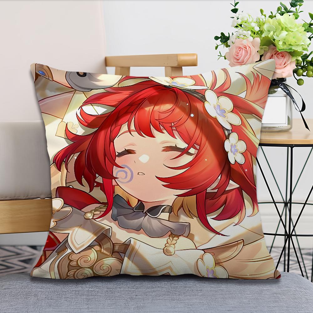 Star Rail Soft Comfortable Pillow Honkai Case for Sofa Living Room Home Cute Office Tribbie Decor Protective Covers