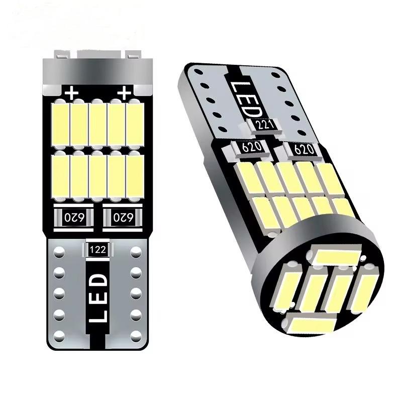 

2pcs W5W T10 Led Bulbs Canbus 4014 26SMD 6000K 168 194 Led 5W5 Car Interior Dome Reading License Plate Light Signal Lamp White Yellow Blue белый