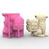 Pug Shaped DIY Vase Mold for Crafting Concrete and Epoxy Candle Holders