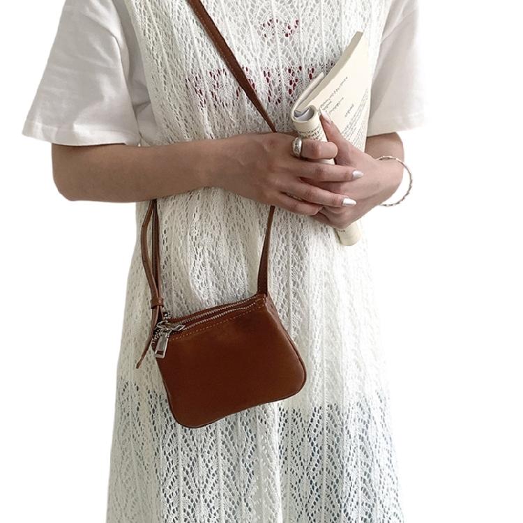 Casual PU Leather Crossbody Bag for Women Girls Phone Bag Small Shoulder Purse