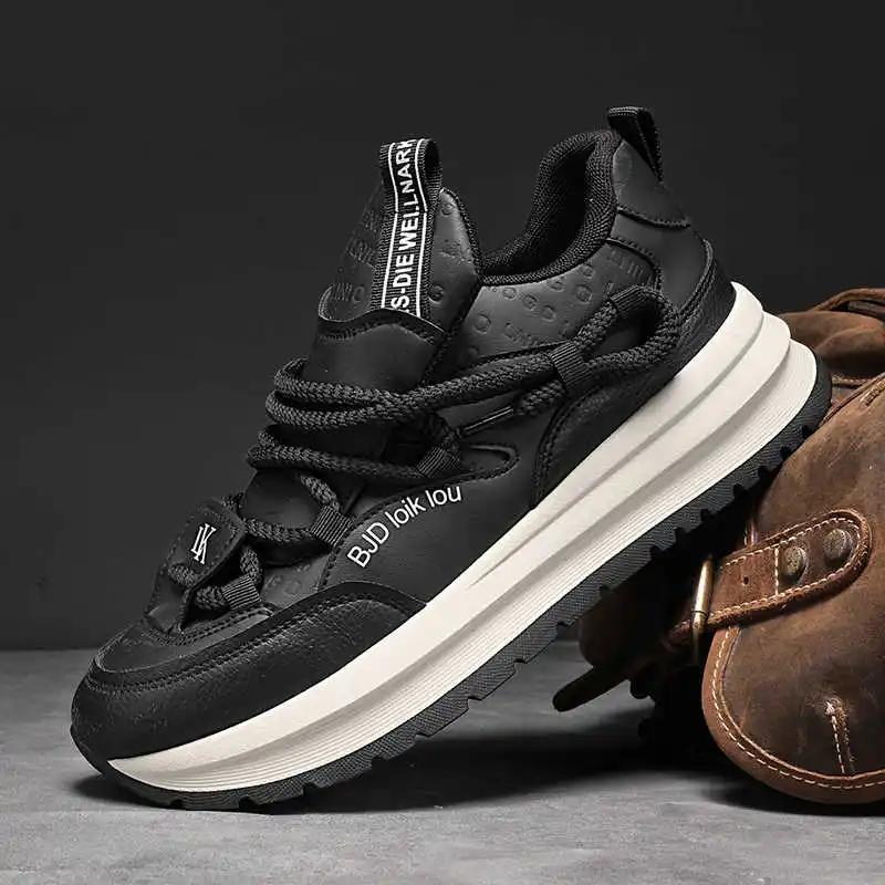 Fashion Rubber Sole Laced Sneakers Dress Heels Mens Gym Trainers Men Black Dress Shoes Sports Functional Best-selling Famous Brands