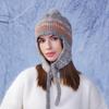 Y2k Ear Protection Cap Weave Women Wool Cap Sweet Knitted Beanies Caps  Streetwear