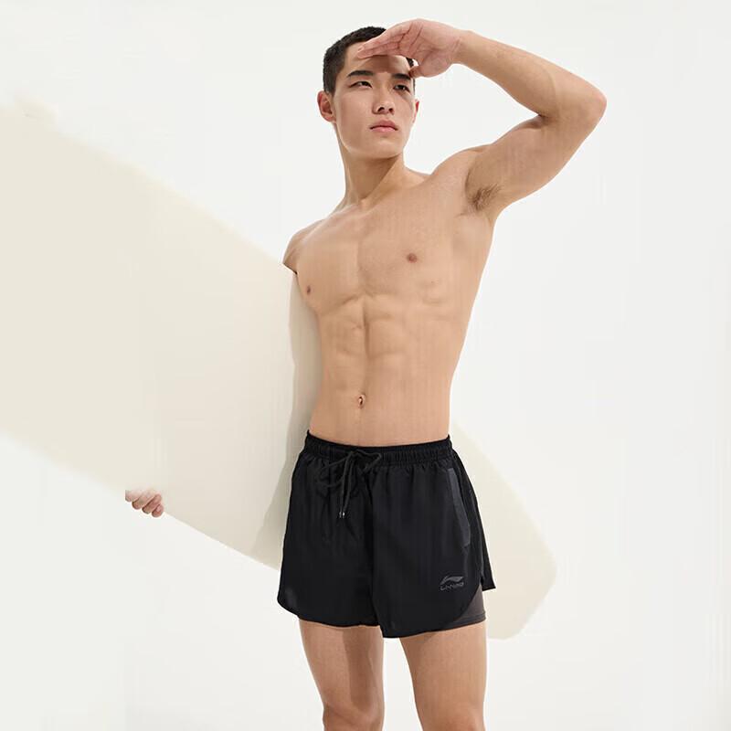 Li-Ning Fashionable Anti-Embarrassment Skin-Friendly Comfortable Breathable Quick-Dry Tank Top And Shorts Casual Sports Set Unisex Sets ZHXY810-1