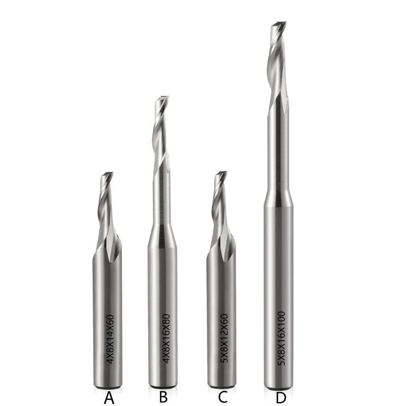 Single Flute End Mill Router Bit For Aluminum Cutting Highly Speed Steel Spirals End Mill Steel Cutter Router Bit