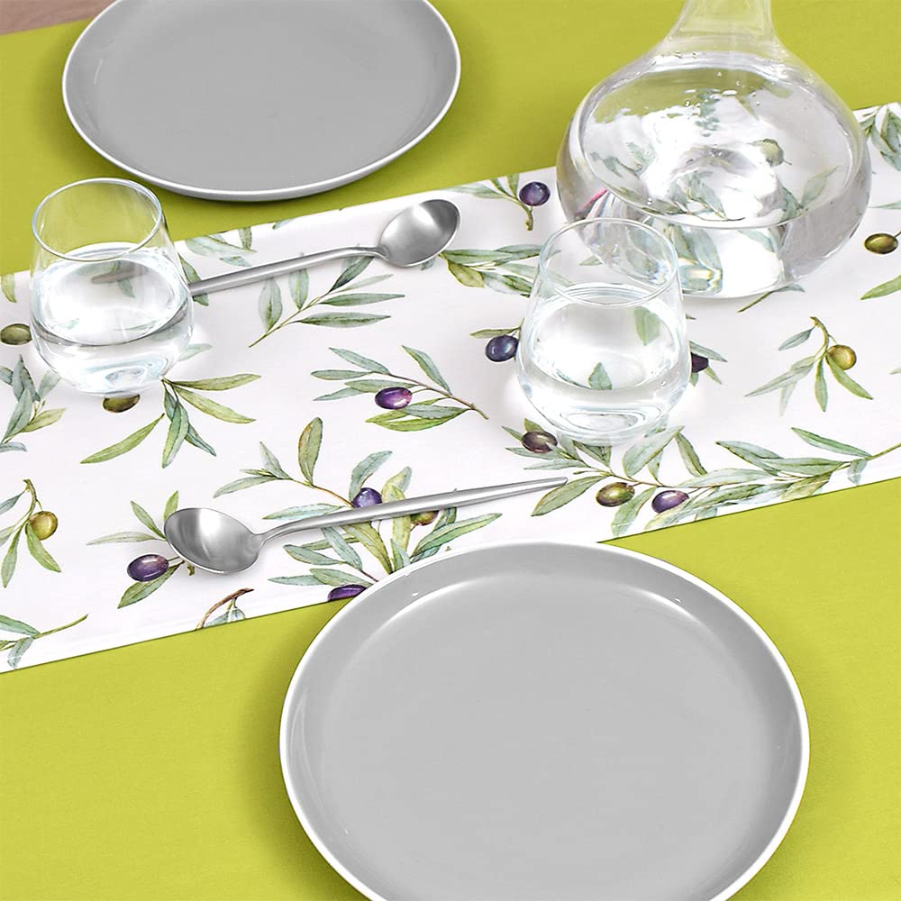 STYLE Decor Table Runner Laminated Waterproof Nordic Table Center 180cm Wipeable Olive Green STYLE Decor W2701920