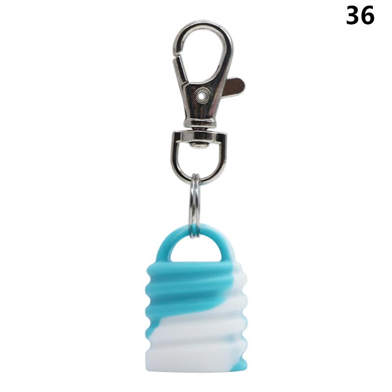 Practical Silicone Keychain Cap lip gloss accessories Portable Durable Holder Keychain Compatible For  Lipstick Storage Cap