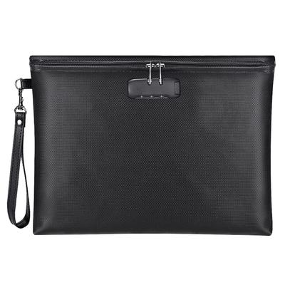 Felimoa Feuersichere Tasche mit Schlüssel 34 x 25cm Feuerfest Wasserdicht Zifferblatt-Passwortschloss Sparbuch-Sicherheit Wertsachen-Halter