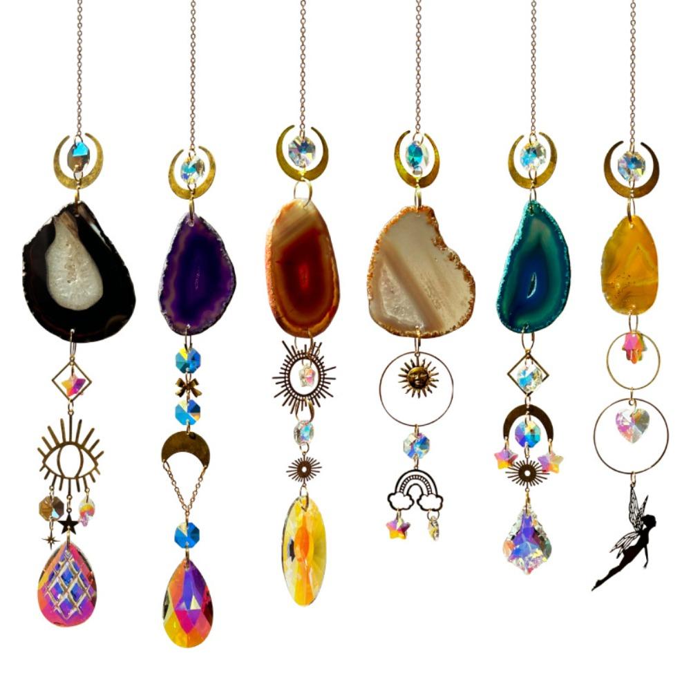 

Rainbow Suncatcher DIY Sunlight Catcher Cute Windchime Home бежевий