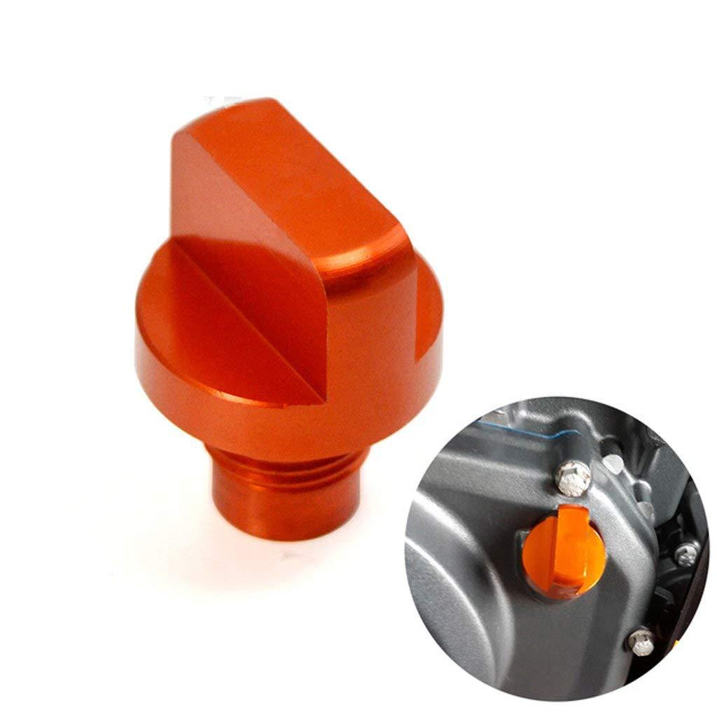 Karun Motorcycle Accessories CNC Orange Aluminum Engine Magnetic Oil Drain