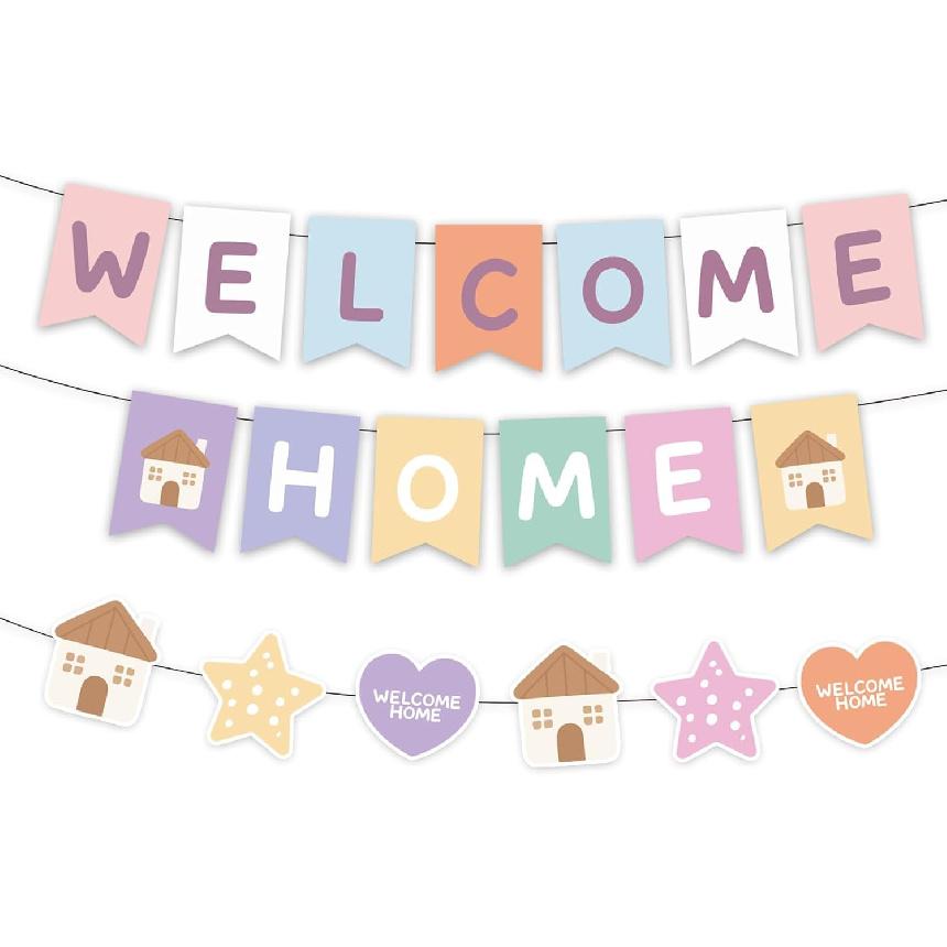 Welcome Home Banner, Colorful Paper Welcome Home Decorations