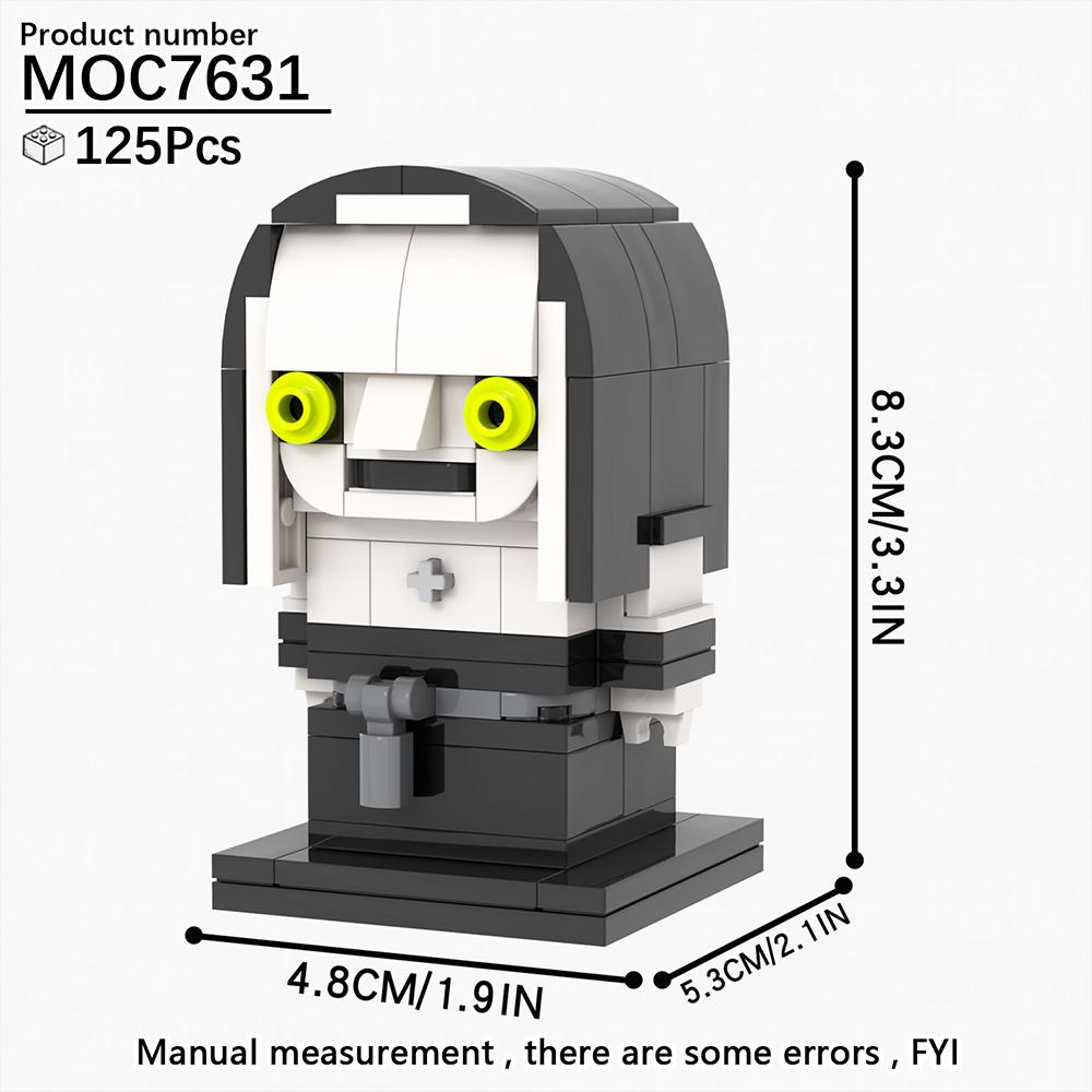 MOOXI New Halloween Horror Movie Games BrickHeadzed Children Toy MOC Brick Gift Assembly Model Kit For Adults Building Block Set