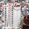 Decor365 Glitter Rose Gold Black Birthday Party Decorations Dot Garland Circle Streamers Banner Backdrop for Weddings Birthdays Baby Showers Bridal
