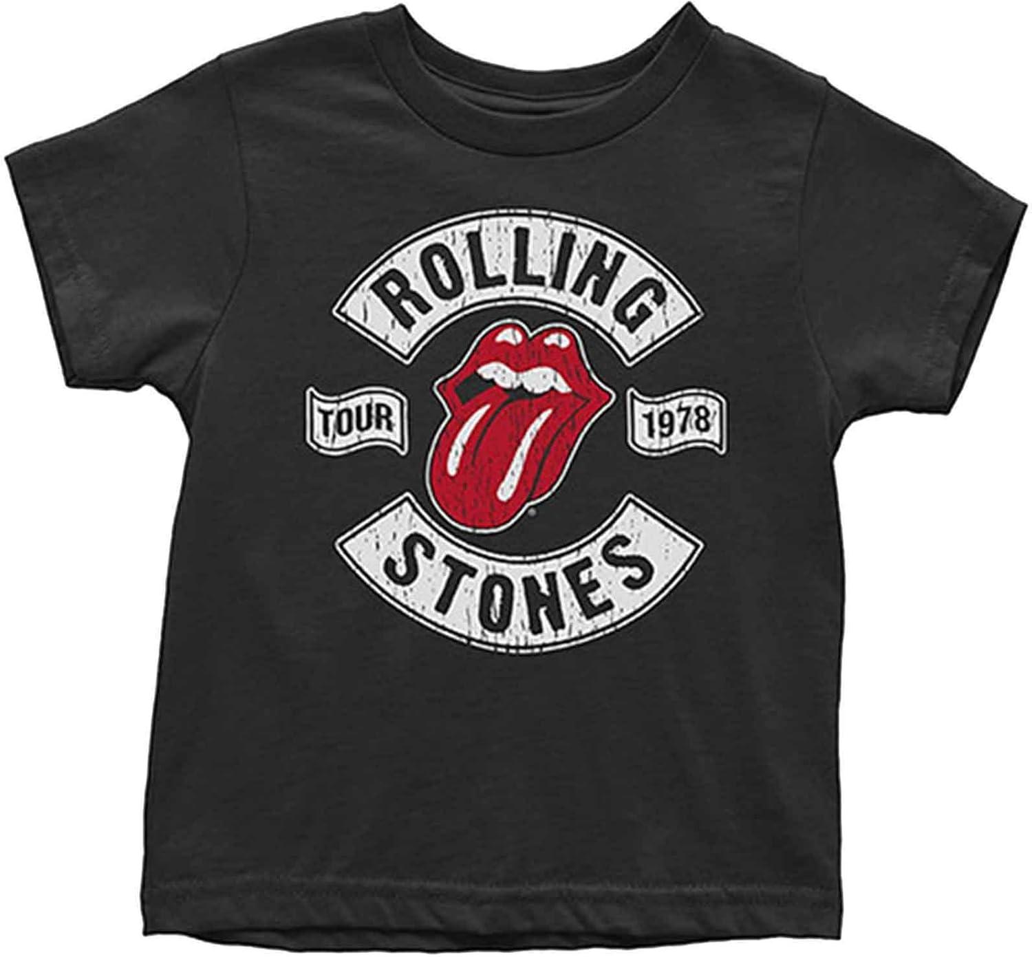 

Rolling Stones The Toddler T Shirt Us Tour 1978 New Official 12 Months to 5 Yrs Size 5 Years Black S чёрный