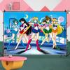 S-Sailor Moon Birthday Party Banner Backdrop Custom Children Room Photography Poster Decor Background