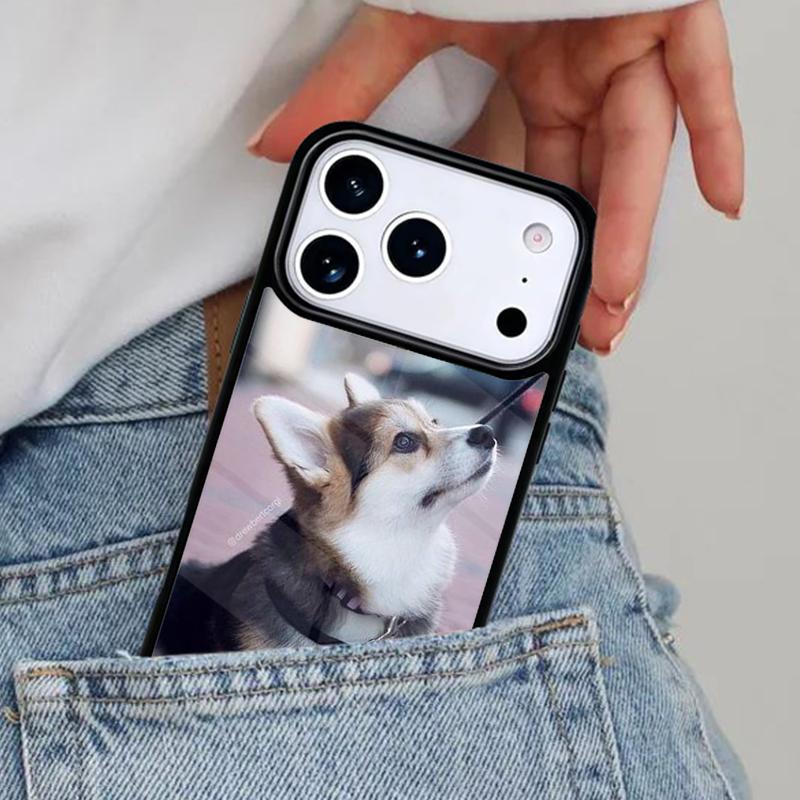 Corgi Dog and Bubble Tea Phone Case for iPhone 16e 15 14 13 12 17 Pro Max Plus Air 17pro Cover Coque