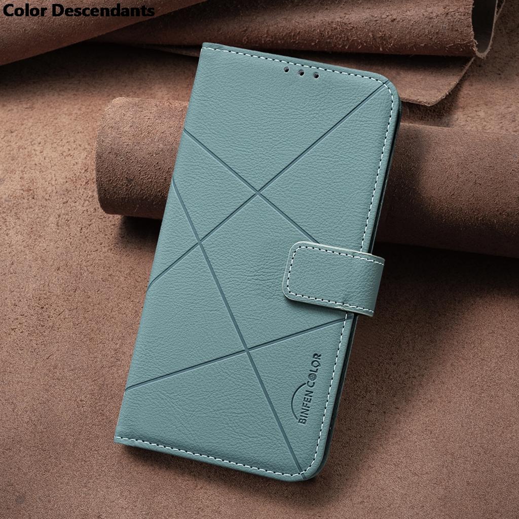 Flip Wallet Leather Cards Solt Book Case For iPhone 16 Pro Max 15 Plus 14 13 12 11 16E Embossed Lines Bag Business Phone Cover