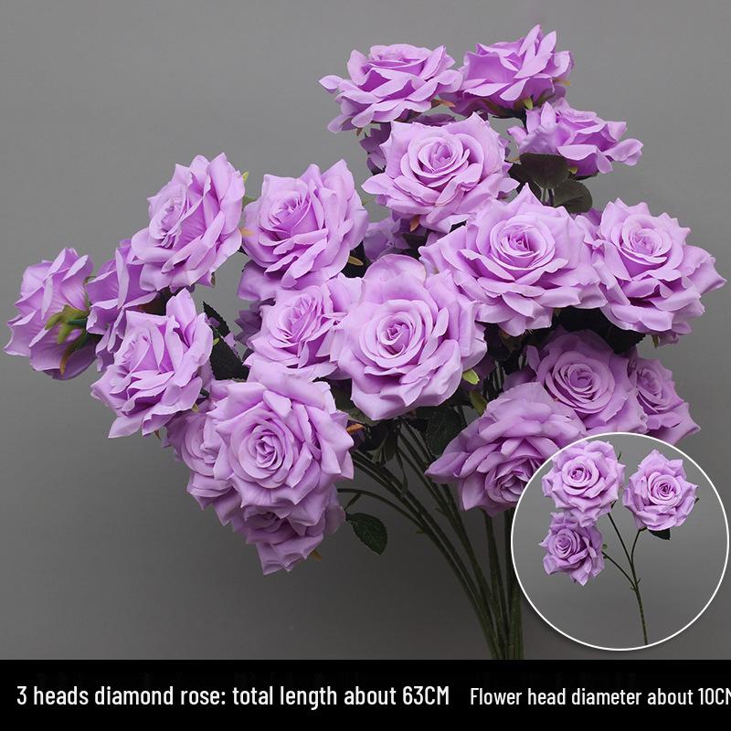 10-Piece Purple Floral Artificial Flower Set for Wedding and Aisle Decor