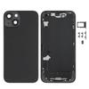 L19-Battery New Back Housing For Iphone 14 Housing Back Cover+ Mid Chassis Frame+SIM Tray+Side Key Black