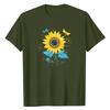 Women's Fashionable Round Neck Casual Retro Print Short Sleeved T-shirt Top