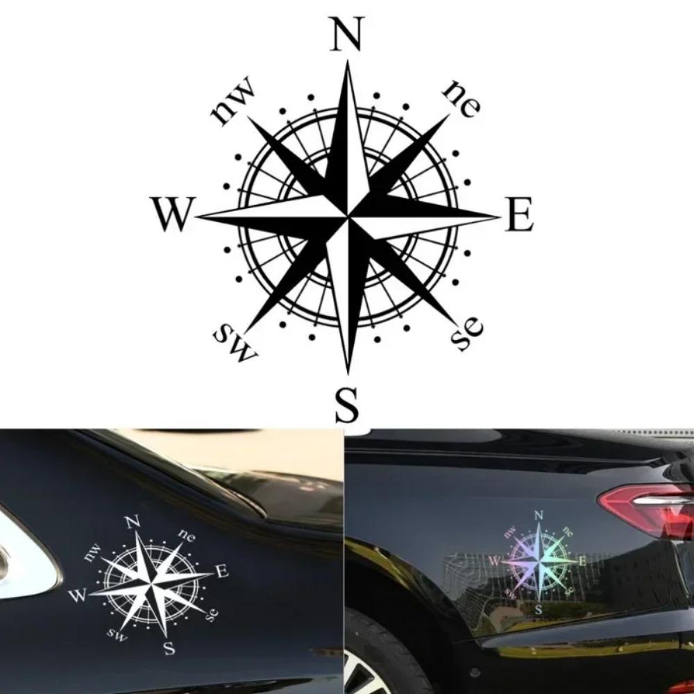 Car Stickers Universal Navigation Compass Car Stickers Vinyl Decal Motorcycle Decoration Auto Exterior Accessories