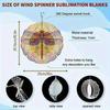 10 Inch Hanging Wind Spinner with 360 Degree Hook for Balcony Garden Decor Spring Summer Outdoor Decoration