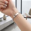 39mm Smooth Stainless Steel Hollow Butterfly Charm Adjustable Bracelet Women Geometric Fashion Jewelry