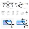  New Retro TR90 Square Women Glasses Frame Double Colors Fashion Leopard Clear Anti-blue Light Optical Eyeglasses