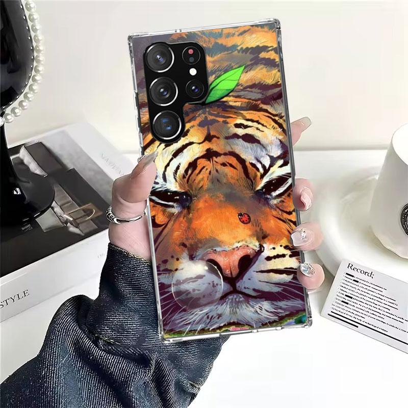 Superior Tiger Pattern Art Soft Phone Case For Samsung Galaxy S22 S23 S24 S25 Edge S26 Ultra S20 FE S21 Plus + Fundas Coque Gala