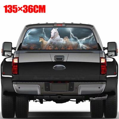 Car Rear Window Sticker White Horse Galloping Graphic Decal For Truck Jeep SUV